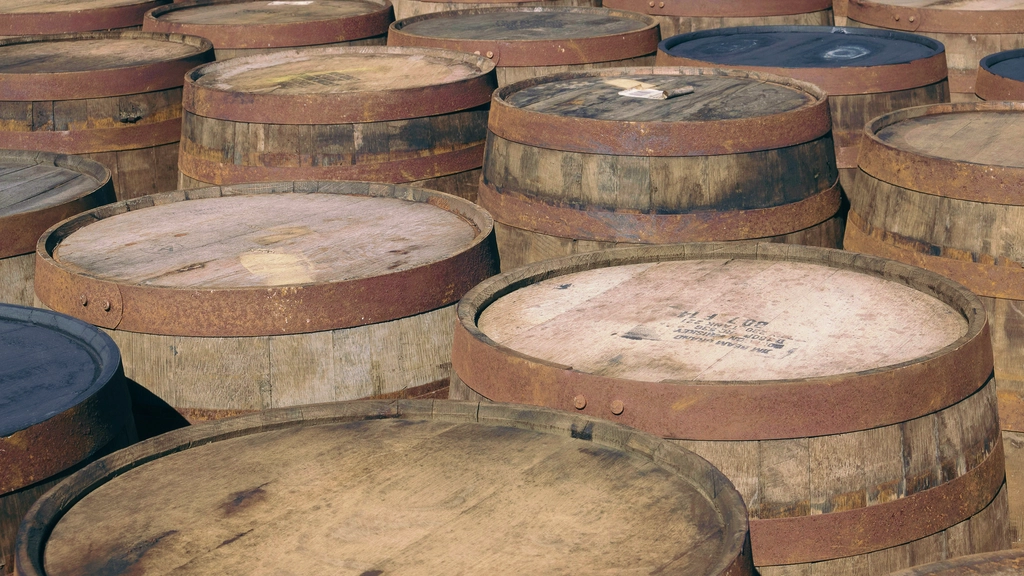 Rows of barrels