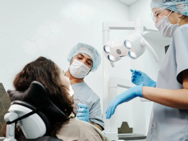 Small business owner runs a dental office