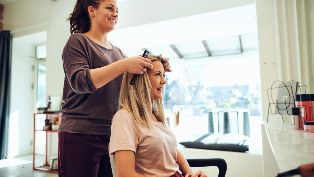 Small business owner runs hair salon