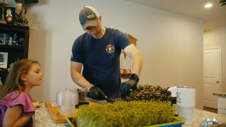 Nav business owner microgreens