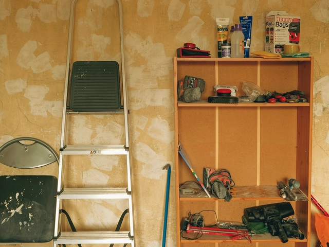 photo of a garage with tools