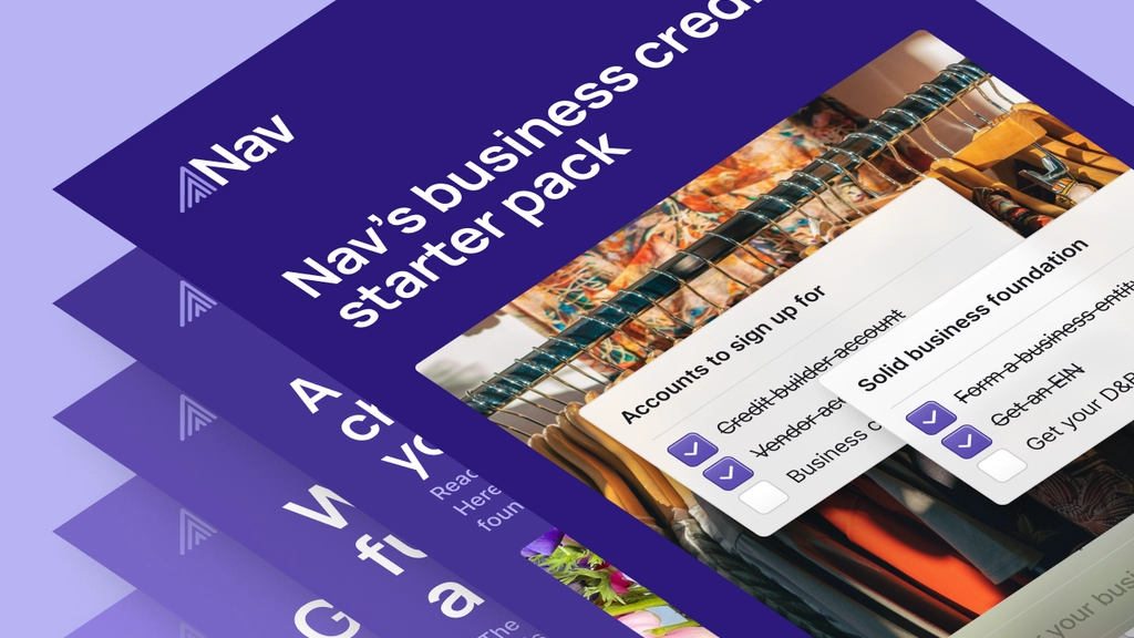 Nav's business credit starter pack ebook mockup