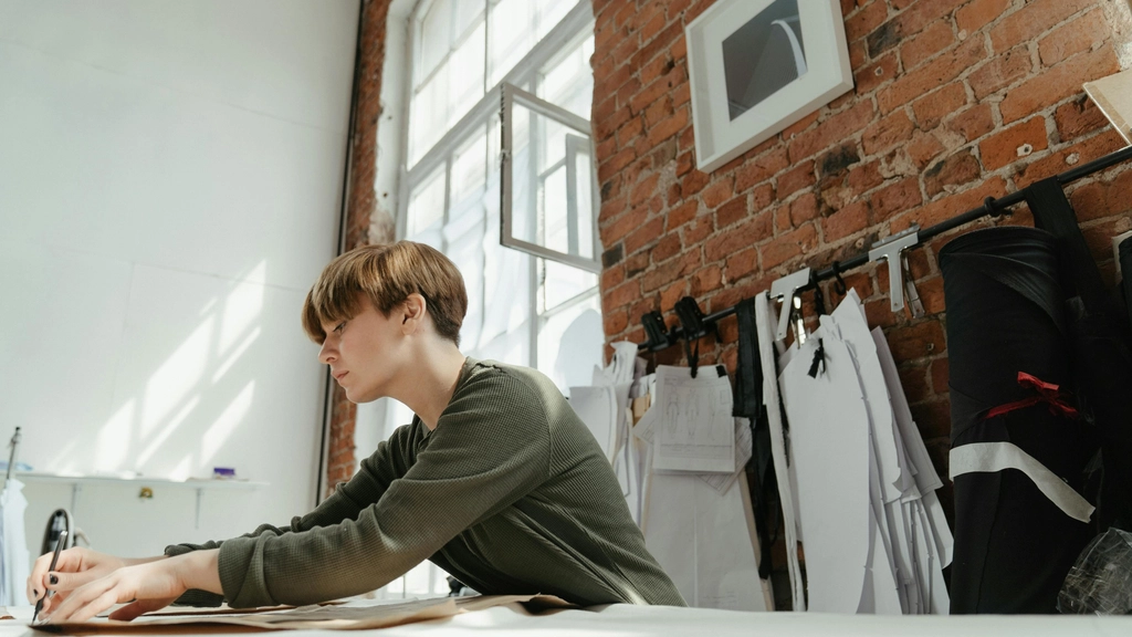small business owner works at their desk