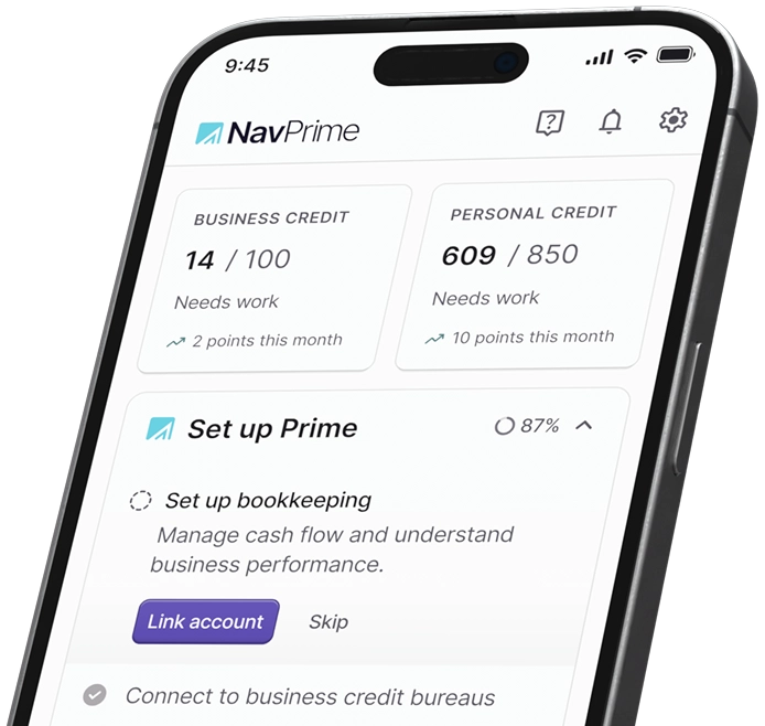 Mobile app preview showing credit scores